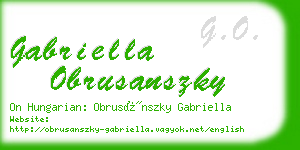 gabriella obrusanszky business card